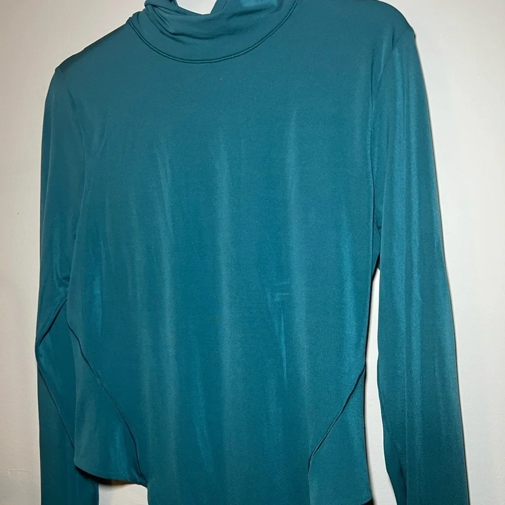 Lululemon Athletica Teal Long Sleeve Classic Night Out Turtleneck Bodysuit XL